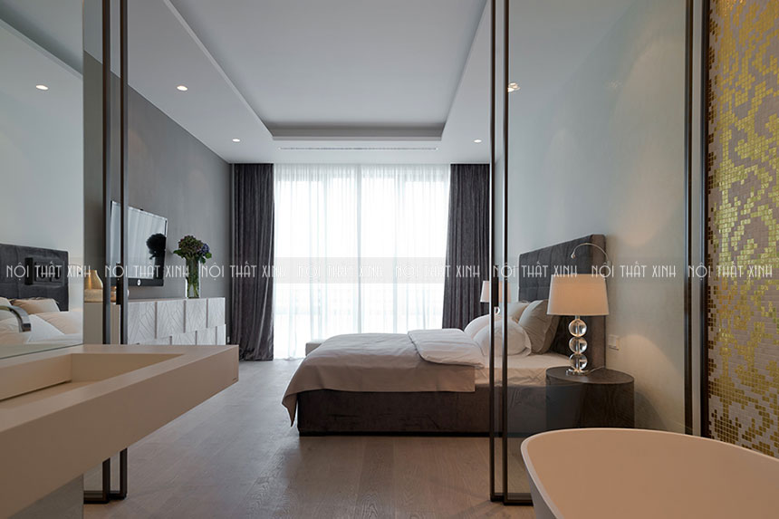 Thiết kế nội thất căn hộ cao cấp 2 phòng ngủ đơn giản