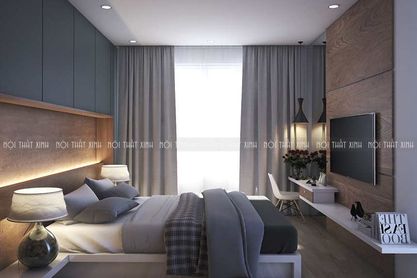 Thiết kế nội thất chung cư 3 phòng ngủ đơn giản tinh tế