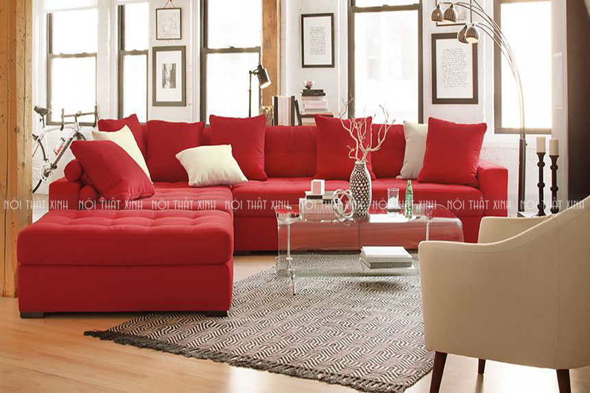 Thiết kế nội thất đẹp với màu đỏ rực rỡ