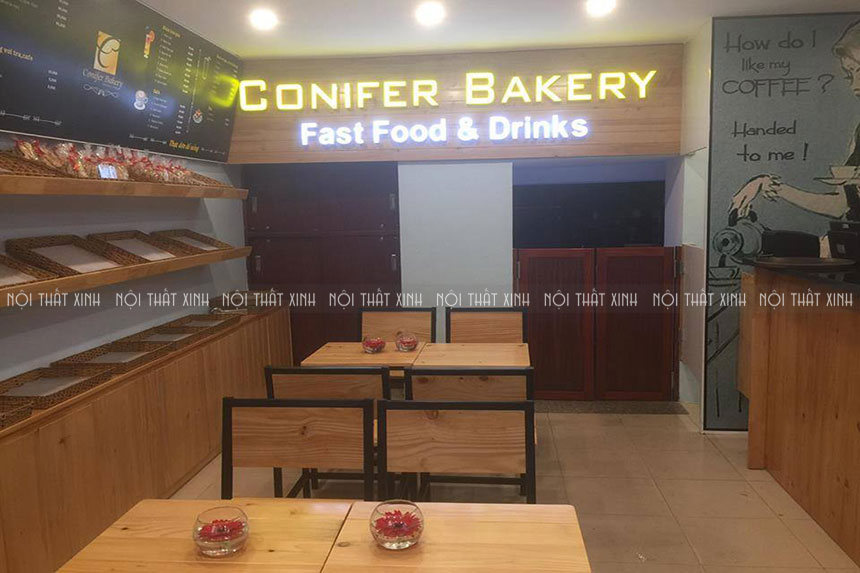 Thi công nội thất tiệm bánh Conifer Bakery - Hoàn Kiếm