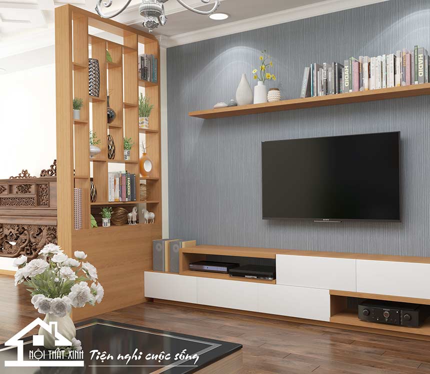 Thiết kế nội thất phòng khách đẹp Mr. Vinh - Phú Diễn