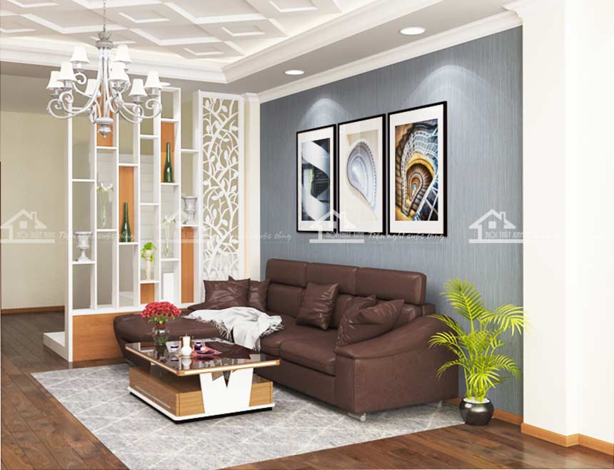 Thiết kế nội thất phòng khách đẹp Mr. Vinh - Phú Diễn