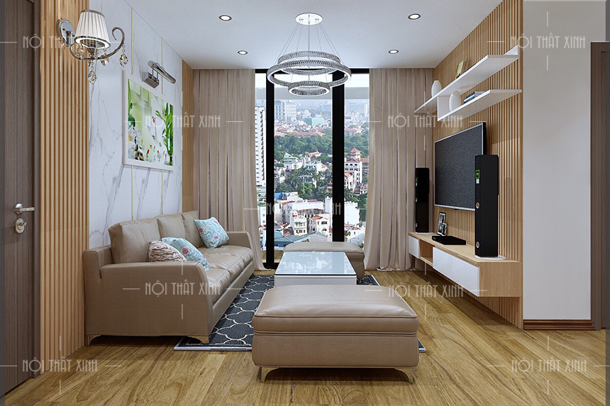 Thiết kế thi công nội thất căn hộ chung cư Sky Lake Phạm Hùng - Chị Thanh
