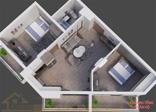 Thiết kế cải tạo nội thất căn hộ chung cư Tân Mai HN