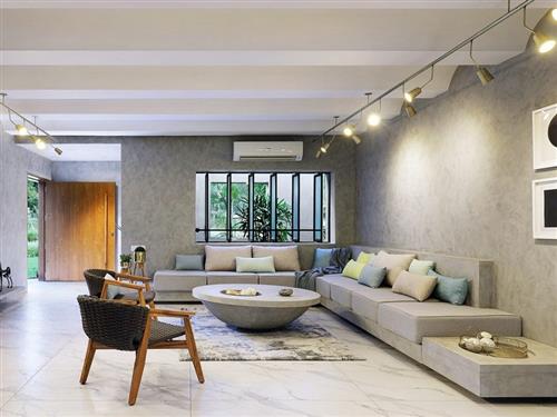 Các mẫu thiết kế nội thất phòng khách đẹp với ghế sofa nỉ