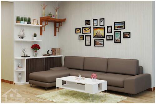 Thiết kế nội thất phòng khách chung cư Lê Văn Lương - Mr.Ninh