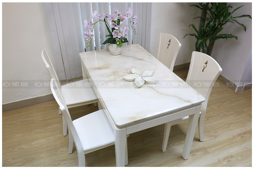 Những bộ bàn ăn màu trắng đẹp tạo "cơn sốt" cho nhà bếp đẹp
