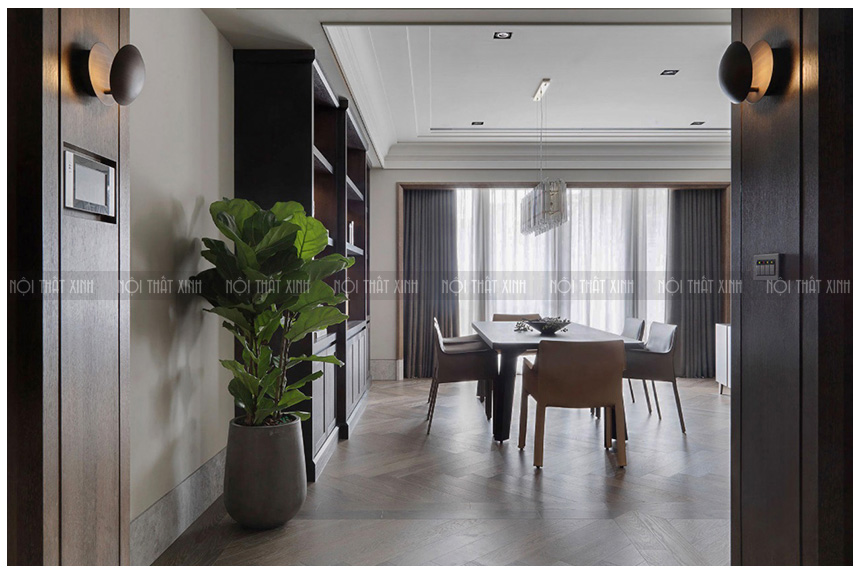 Thiết kế nội thất chung cư sang trọng với gam lạnh của KTS Nhà Xinh
