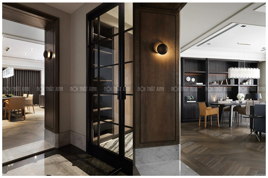 Thiết kế nội thất chung cư sang trọng với gam lạnh của KTS Nhà Xinh
