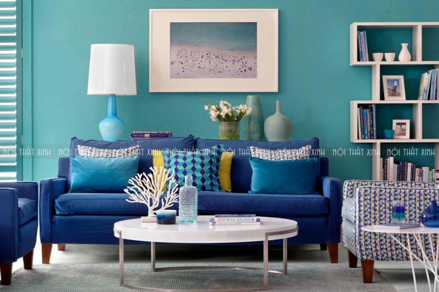Sắc xanh mát, dịu nhẹ trong thiết kế nội thất nhà đẹp