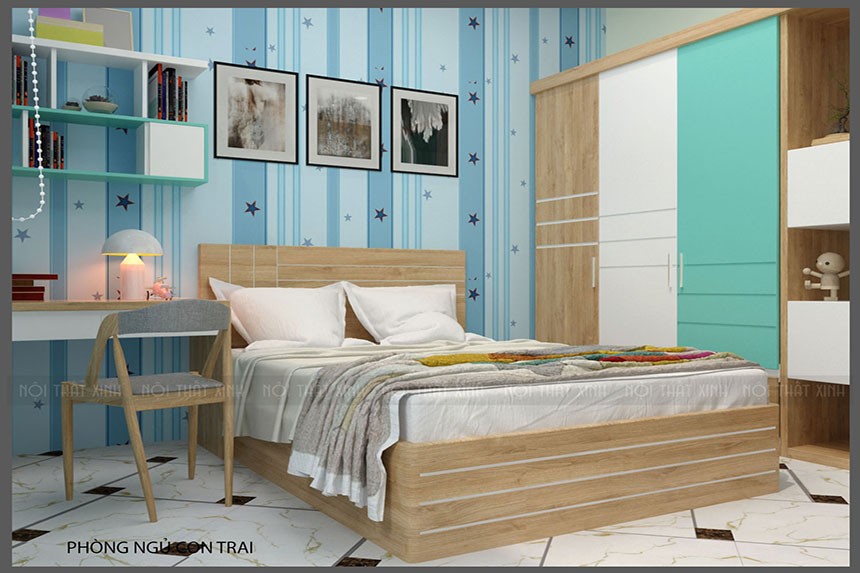 Thiết kế nội thất phòng ngủ nhà phố Mrs.Chi - Long Biên