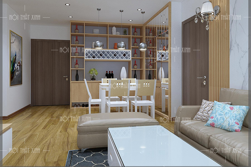 Thiết kế thi công nội thất căn hộ chung cư Sky Lake Phạm Hùng - Chị Thanh