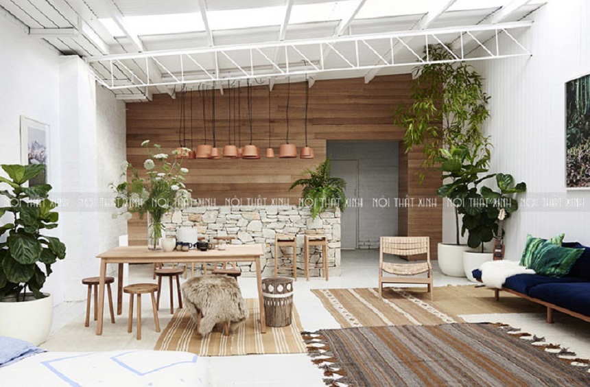 Thiết kế thi công nội thất gỗ cho không gian sống mộc mạc