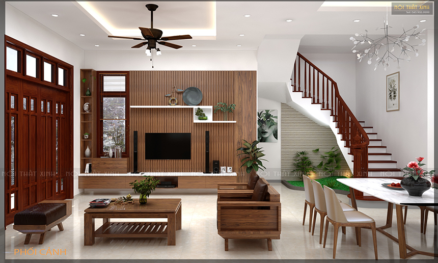 Thiết kế thi công nội thất trọn gói nhà phố Mr Tuyển - Thanh Oai